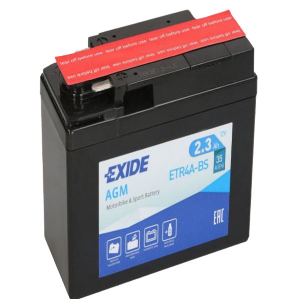 Мото акумулатор EXIDE 2,3Ah,35A R+