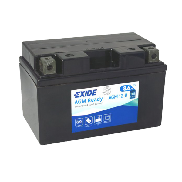 Мото акумулатор EXIDE 8,6Ah,145A L+