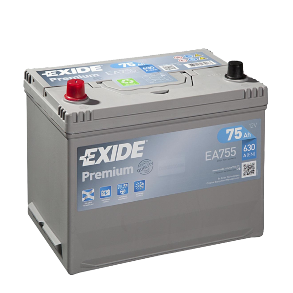 Акумулатор EXIDE 75Ah.630A L+