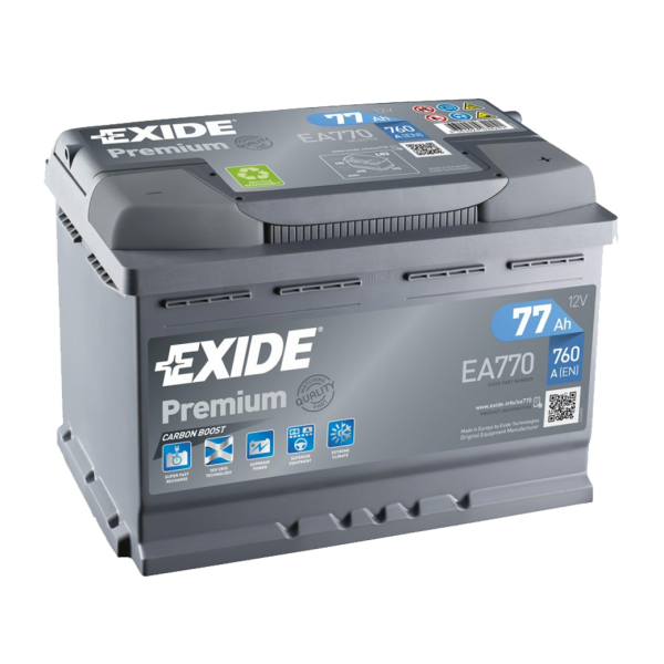 Акумулатор EXIDE 77Ah.760A R+