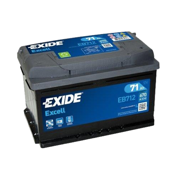 Акумулатор EXIDE 71Ah.670A R+