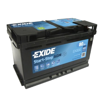 Акумулатор EXIDE 80Ah,800A R+