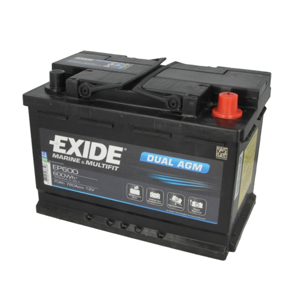 Акумулатор EXIDE 70Ah,600,760A R+