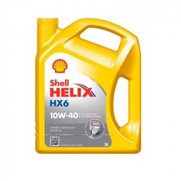 МОТОРНО МАСЛО SHELL HELIX HX6 10W40 5 ЛИТРА
