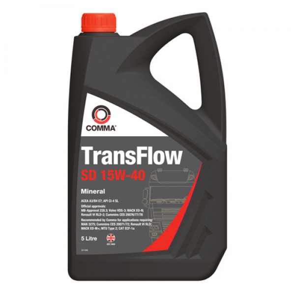 Моторно масло COMMA TRANSFLOW SD 15W40 5 литра