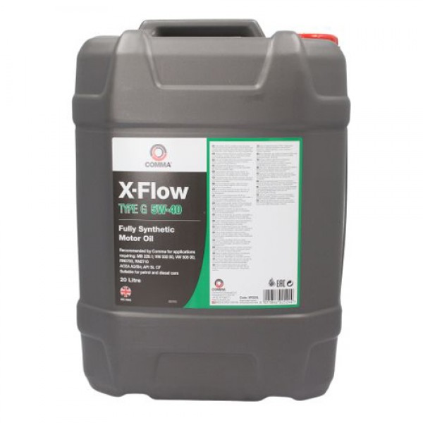 Моторно масло COMMA X-FLOW G 5W40 SYNT. 20 литра