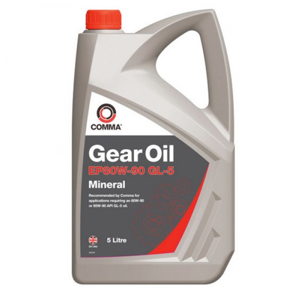 Трансмисионно масло COMMA GEAR OIL EP80W90 GL5 5 литра