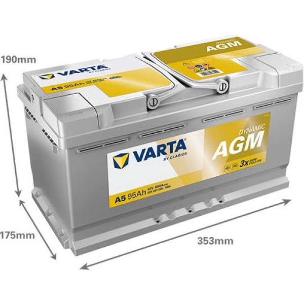 Акумулатор Varta Dynamic AGM 12V 95AH