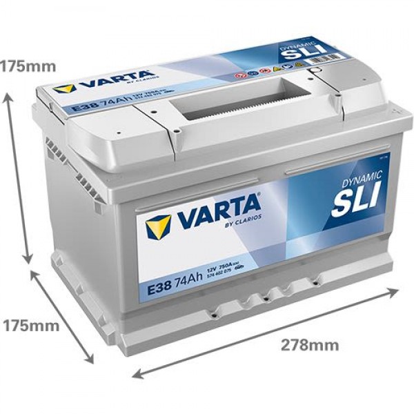 Акумулатор Varta Dynamic SLI 12V 74AH 750 A
