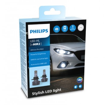 Крушка, LED, фар за дълги светлини PHILIPS HIR2, 12/24V, 24W, 6000K, 1800lm, 2 бр.