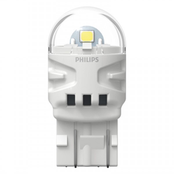 Крушка, LED, стоп светлини / габарити PHILIPS W21/5W, 12V, 2,4/0,48W, 6000K, 200/50lm, 2 бр.