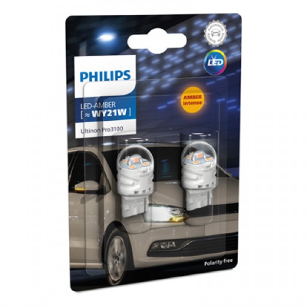 Крушка, LED, мигач PHILIPS WY21W, 12V, 2,15W, 140lm, 2 бр.