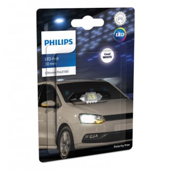 Крушка, LED, светлини купе PHILIPS C5W, 12V, 0,8W, 6000K, 65lm, 1 бр.