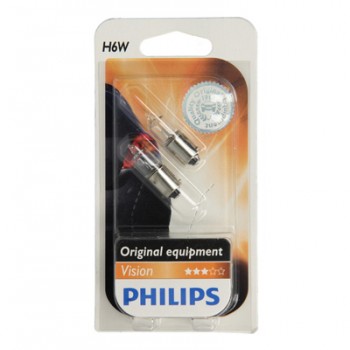 Крушка, мигач PHILIPS H6W, 12V, 6W, 2 бр.
