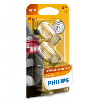 Крушка, мигач PHILIPS W21W, 12V, 21W, 460lm, 2 бр.