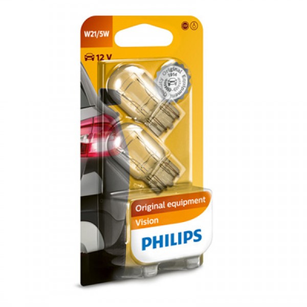 Крушка, мигач PHILIPS W21/5W, 12V, 5/21W, 440lm, 2 бр.