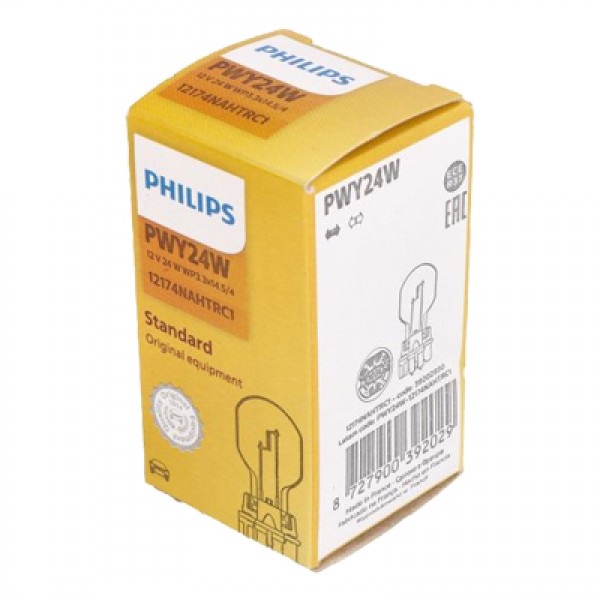 Крушка, мигач PHILIPS PWY24W, 12V, 24W, 350lm, 1 бр.
