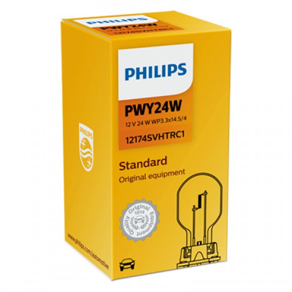 Крушка, мигач PHILIPS PWY24W, 12V, 24W, 1 бр.