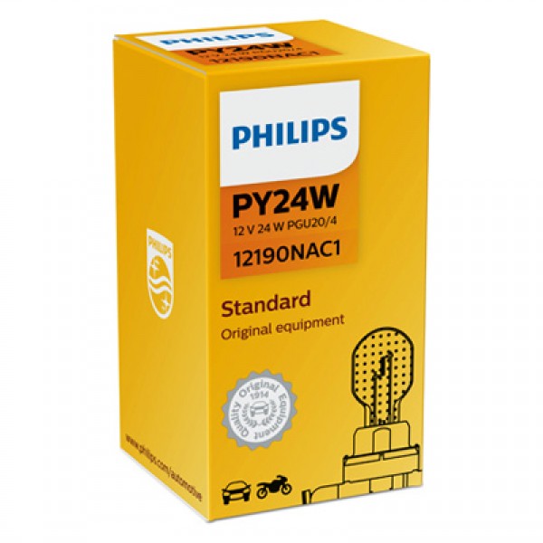 Крушка, мигач PHILIPS PY24W, 12V, 24W, 1 бр.