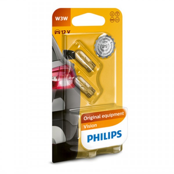 Крушка, мигач PHILIPS W3W, 12V, 3W, 2 бр.