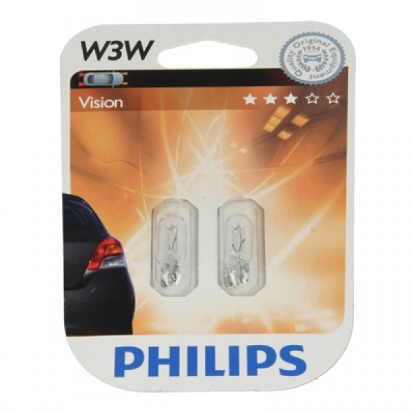 Крушка, мигач PHILIPS W3W, 12V, 3W, 2 бр.