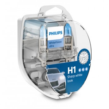 Крушка, фар PHILIPS H1, 12V, 55W, 3700K, 1550lm, 2 бр.