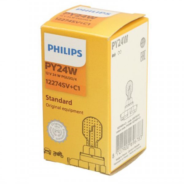 Крушка, мигач PHILIPS PY24W, 12V, 24W, 1 бр.