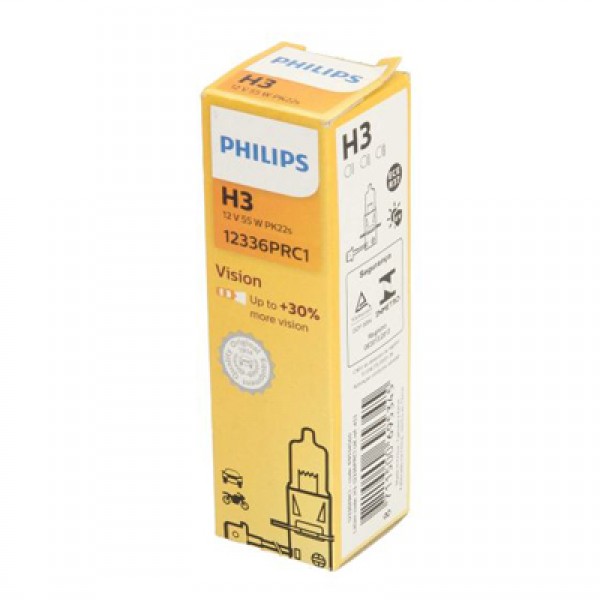 Крушка, фар за дълги светлини PHILIPS H3, 12V, 55W, 1 бр.