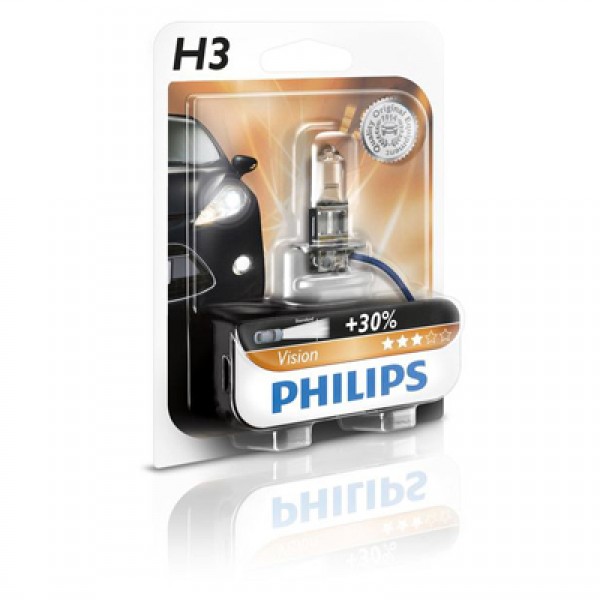 Крушка, дълги светлини PHILIPS H3, 12V, 55W, 3200K, 1450lm, 1 бр.