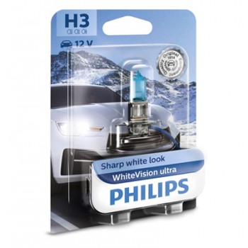 Крушка, фар за дълги светлини PHILIPS H3, 12V, 55W, 3900K, 1450lm, 1 бр.
