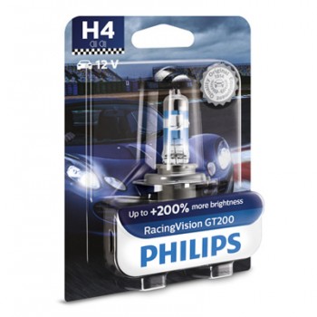 Крушка, фар PHILIPS H4, 12V, 60/55W, 3500К, 1650/1000lm, 1 бр.