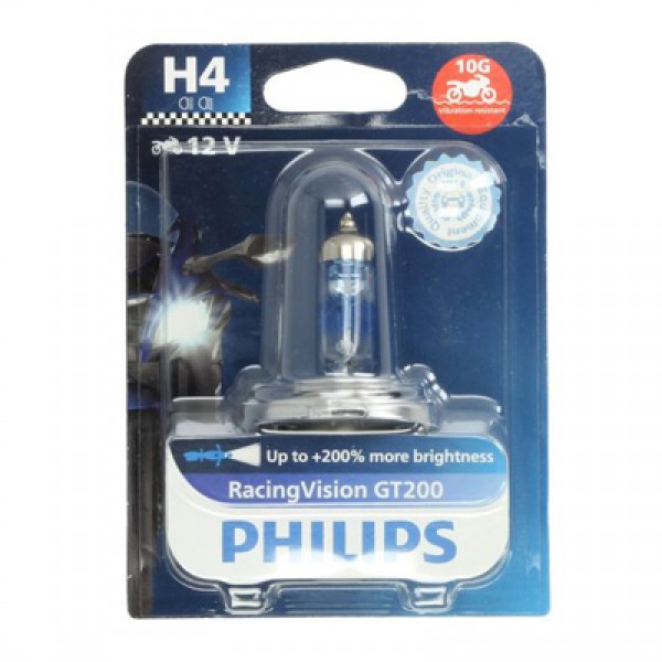 Крушка, фар за дълги светлини PHILIPS H4, 12V, 60/55W, 3700K, 1650/1000lm, 1 бр.