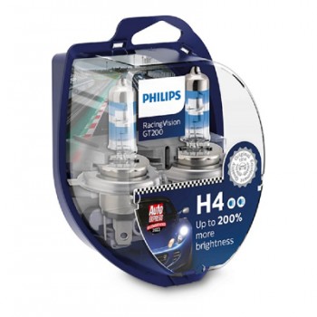 Крушка, фар PHILIPS H4, 12V, 60/55W, 3500К, 2 бр.