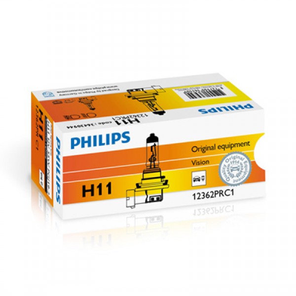 Крушка, фар за дълги светлини PHILIPS H11, 12V, 55W, 1 бр.