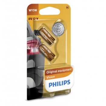 Крушка, мигач PHILIPS WY5W, 12V, 5W, 2 бр.