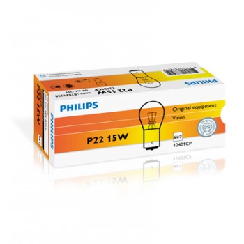 Крушка, мигач PHILIPS P22, 12V, 15W, 10 бр.