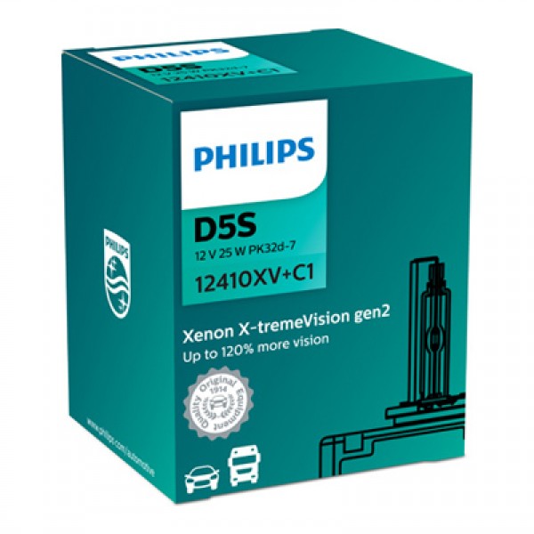 Крушка, фар за дълги светлини PHILIPS D5S, 12/24V, 25W, 4800K, 2000lm, 1 бр.