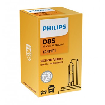 Крушка, фар за дълги светлини PHILIPS D8S, 42V, 25W, 4500K, 2000lm, 1 бр.