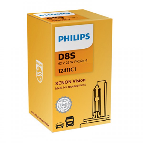 Крушка, фар за дълги светлини PHILIPS D8S, 42V, 25W, 4500K, 2000lm, 1 бр.