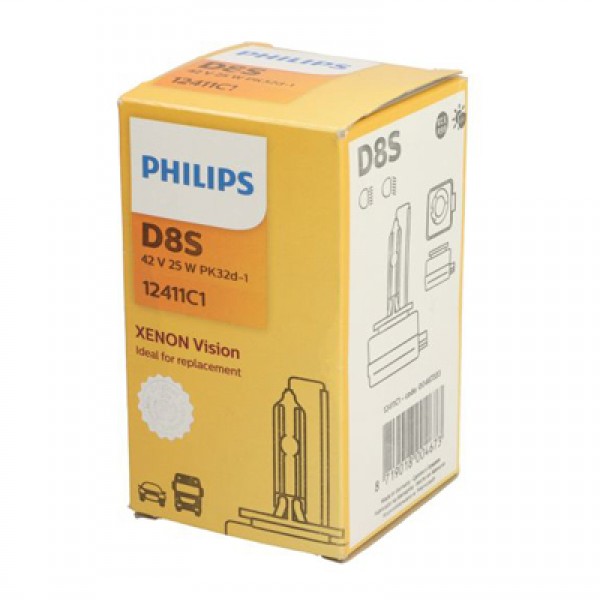 Крушка, фар за дълги светлини PHILIPS D8S, 42V, 25W, 4500K, 2000lm, 1 бр.