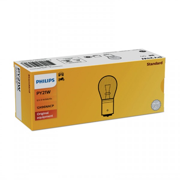 Крушка, мигач PHILIPS PY21W, 12V, 21W, 10 бр.