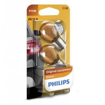 Крушка, мигач PHILIPS PY21W, 12V, 21W, 2 бр.