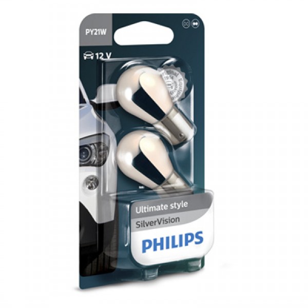 Крушка, мигач PHILIPS PY21W, 12V, 21W, 2 бр.