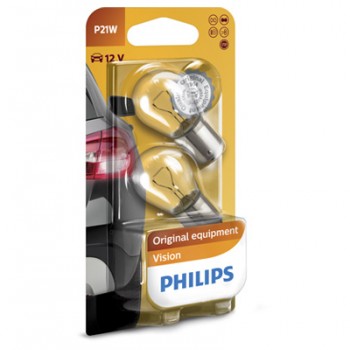 Крушка, мигач PHILIPS P21W, 12V, 21W, 2 бр.