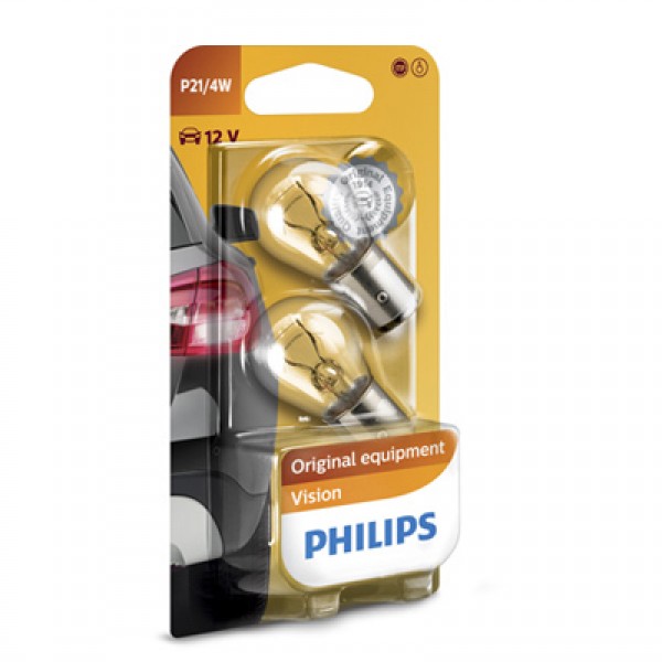 Крушка, стоп светлини / габарити PHILIPS P21/4W, 12V, 4/21W, 2 бр.