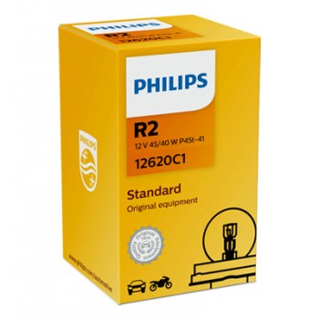 Крушка, фар за дълги светлини PHILIPS R2, 12V, 45/40W, 1 бр.