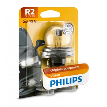Крушка, фар за дълги светлини PHILIPS R2, 12V, 45/40W, 1 бр.