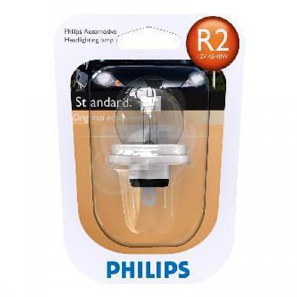 Крушка, фар за дълги светлини PHILIPS R2, 12V, 45/40W, 1 бр.