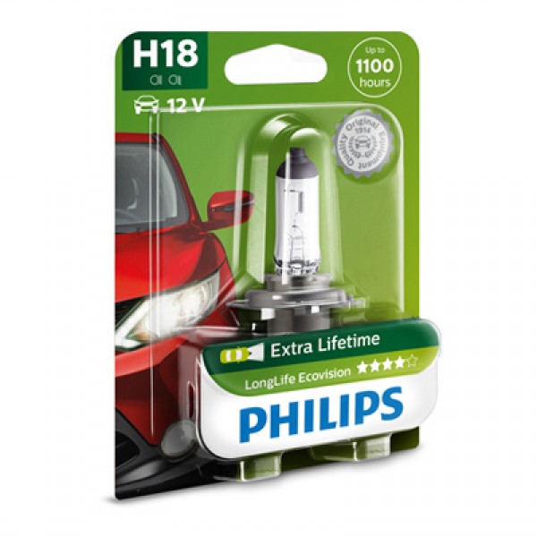 Крушка, фар за дълги светлини PHILIPS H18, 12V, 65W, 1700lm, 1 бр.