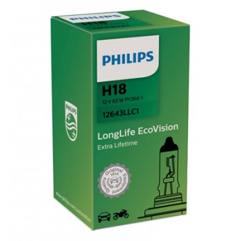 Крушка, фар за дълги светлини PHILIPS H18, 12V, 65W, 1700lm, 1 бр.